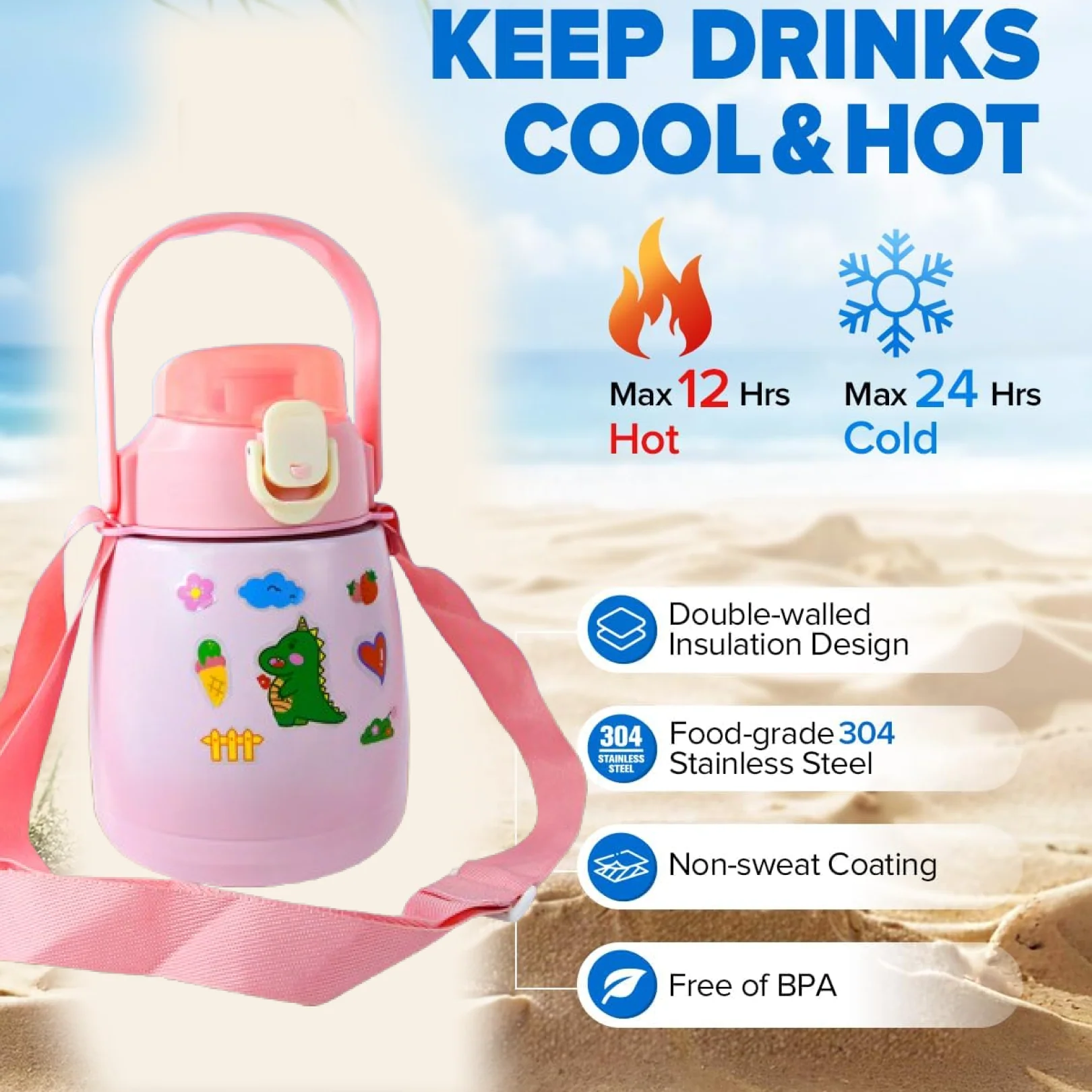 Stainless Steel Vacuum Insulated Water Bottle - Image 6