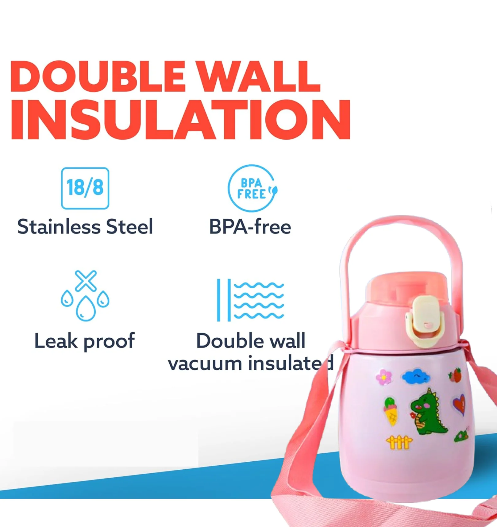 Stainless Steel Vacuum Insulated Water Bottle - Image 3